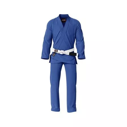 Judo gi showing wider sleeves and trouser legs designed for gripping